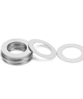 Ultra Thin Stainless Steel Washer Kit With 100 Pcs Flat Shims M3 M4 M5 0.3mm Thick Indoor Outdoor Use Pro Grade Load Distribution Washers For Screws That Prevent Stripping And Keep Parts Aligned., stack of stainless flat washers