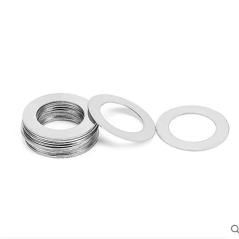 Ultra Thin Stainless Steel Washer Kit With 100 Pcs Flat Shims M3 M4 M5 0.3mm Thick Indoor Outdoor Use Pro Grade Load Distribution Washers For Screws That Prevent Stripping And Keep Parts Aligned., stack of stainless flat washers