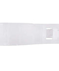 Close-up of a single non-metallic loop hanger from the Loop Cable Hangers For Communications Cable Support 50 Pack Two And A Half Inch Regular Flexible Non Metal Hangers For CAT5 CAT6 CAT7 And Fiber Optic Cables Stacks On Beams Rotates To Any Angle And Keeps Your Cable Game Tight And Tidy.