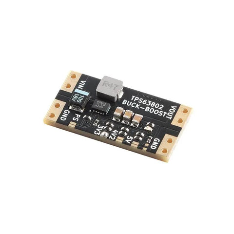 Xl63802 And Tps63802 Buck Boost Voltage Converter 5 Pack 3.3V Step Up Down Regulator module with input and output terminals.