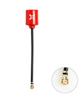 Lollipop FPV 5.8G RHCP UFL Antenna For RC Drones Dope Small 65mm High Gain 2.5dBi, Easy Install, red housing, UFL connector
