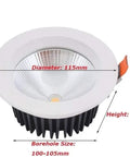 WKNHHL Recessed Lighting Housing Trim Kits Led Downlight Ceiling Lamp High CRI Ultra Slim recessed panel light, 115mm diameter, 48mm height.