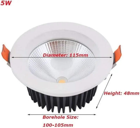 WKNHHL Recessed Lighting Housing Trim Kits Led Downlight Ceiling Lamp High CRI Ultra Slim recessed panel light, 115mm diameter, 48mm height.