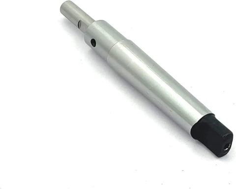 MT2 Shank Spring Center Tap Guide Tool for Aligning Taps on Lathe Mill Jig Bore, steel body with black end cap visible