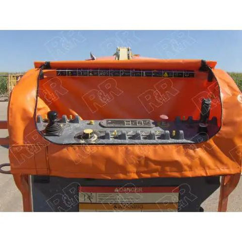 Kickass Heavy Duty Control Box Cover For JLG Boom Lift Gas Rig Weatherproof Vinyl with heavy duty zipper over control panel
