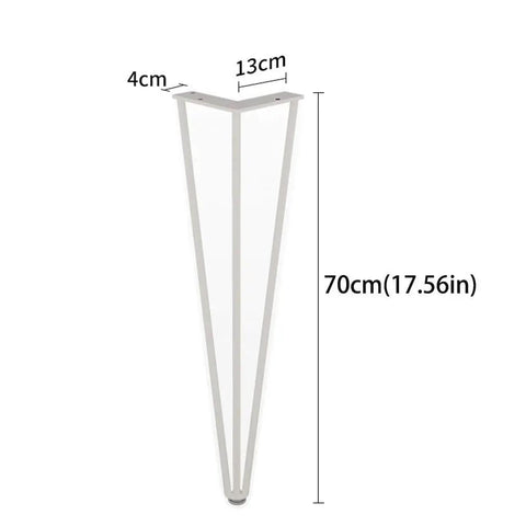 Heavy Duty Hairpin Table Legs Non Slip Pads 70cm height 13cm width sturdy design ideal for DIY dining desk or coffee table.