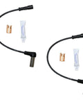 Two Pack ABS Wheel Speed Sensor 12 Inch 90 Degree Replacement For OEM 65187 300083 800573 801544 with connectors and grease