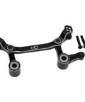 ATF4801 Aluminum Bearing Steering Bellcrank For Arrma 1:10 4x4 RC Cars, CNC Machined Aluminum Construction, Beefed Up Ball Bearing Steering Linkage, Improves Precision, Stability, And Maneuverability On 3S And 4S Rigs, black CNC aluminum bellcrank with bearings and screws