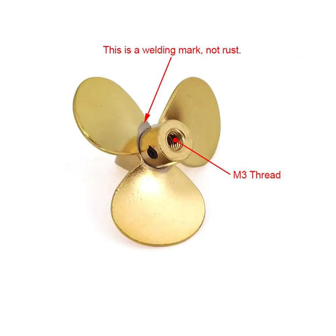 3 Blade Copper Propeller For RC Scale Boats With 3mm Shaft M3 Thread 24mm 26mm And 28mm Sizes Right Hand 26mm RH