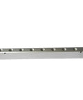 G1/4 BSP Port 9 Way 11 Port Pneumatic Air Solid Aluminum Manifold Block Splitter For Water Gas Oil Systems, aluminum block front view