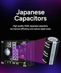 V850 SFX Gold 850W Fully Modular ITX Power Supply for Small Form Factor Builds with Japanese capacitors shown in detail