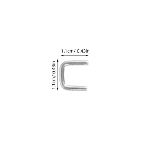 Bulk 4000 Piece Aluminum U Shaped Sausage Casing Clips And Nail Clippers For Rapid Batch Production Fast Changeover Tools with size detail.