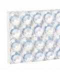 Clear Self Stick Cabinet Bumper Pads Twenty Pack Round One Half Inch Rubber Cushions For Cabinets And Drawers Protect Surfaces From Scratches And Dents And Reduce Noise With Transparent