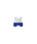 Multi Compartment Hardware And Crafts Portable Organizer Storage Case With Sturdy Handle Stands Upright Or Lays Flat Blue