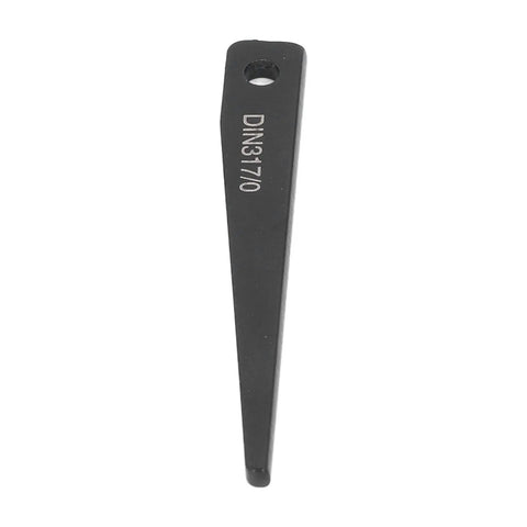 Pro Grade Drift Key For Taper Drill Chucks And Center Key, DIN317 Zero Taper Shank, Chuck Sleeve Adaptor, black finish, shown vertically