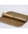 Heckin Stylish Gold Cabinet Hardware Door Hinges With Screws Vintage Butt Hinges Built Like A Tank Stainless Steel Plates Straight Up Durable For Home And Office Use, showing a vintage gold hinge with rounded edges.
