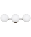 Modern 3 Light Globe Vanity Light Fixture Brushed Nickel Wall Mount Sconce For Bathroom Mirror Cabinets Hallway And Stairs With Opal Glass Diffused Globe Shades