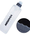 Curved 400ml Water Bottle For Running And Cycling, Squeeze Cup Ergonomic Sports Flask in translucent material with textured grip