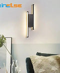 Modern Minimalism LED Wall Lamps 8W Indoor Living Room Bedside Sconces Corridor Office Bedroom Home Decor Wall Lighting Fixtures (C Warm White (2700 3500K)) on a light wall with plants and a sofa in view.