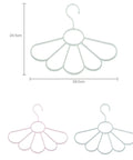 Fan Shaped Closet Rod Organizer For Ties Scarves And Hats Made From Sturdy Polypropylene, 24.5cm by 29.5cm, in light colors.