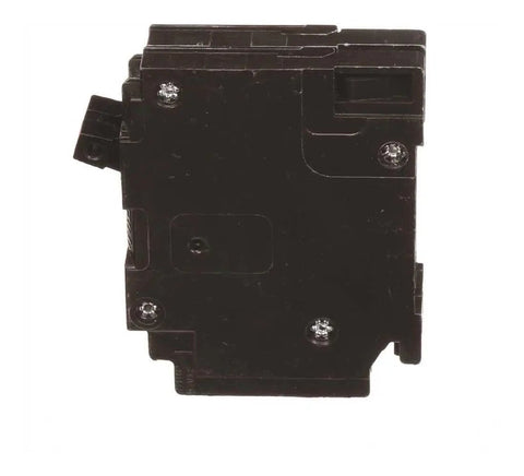 Q2020NC Two Single Pole 120 Volt Non Current Limiting Circuit Breaker 20 Amp Black For QT Style Plug In Panels Space Saving Design And Easy Install In Residential Load Centers.