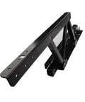 Side view of black metal Folding Spring Hinge For Tables And Desks, Two Pack Heavy Duty Furniture Lift Mechanism for support and space-saving.