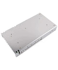 Tough As Nails 350W AC DC Power Supply 15V Enclosed Unit Designed For Standard 1U Rack Mounts In Demanding Industrial Control Cabinets and Automation Systems, shown from the top.