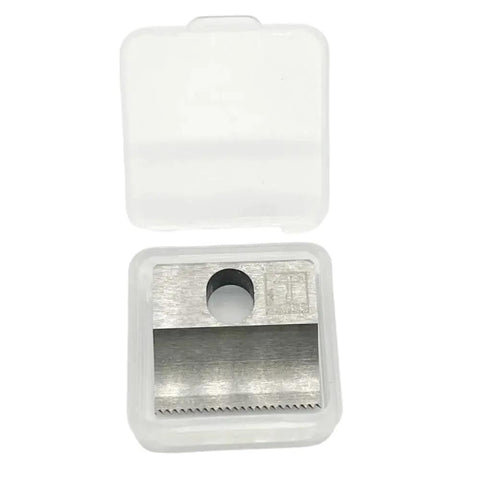 Replacement Cutting Knife Blade For BXT3-16 And BXT3-13 Battery Powered Plastic Strapping Tool Dual Model Compatible 1821.209.037, metal blade in plastic case