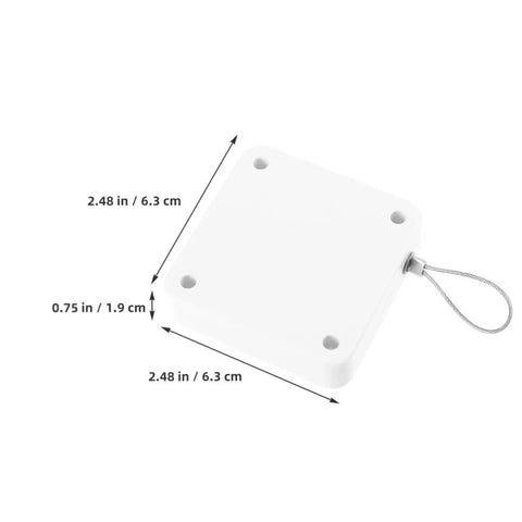 White square Punch Free Self Closing Door Closer For Home With ABS Construction 1.2m Wire Length Quiet Durable Weatherproof Easy Install