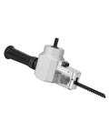 Yt-180A Double Head Sheet Nibbler With Wood Metal Cutter Tool Saw Drill Attachment Adapter For Electric Drill To Jig Saw Conversion Kit side view showing blade attachment and handle.