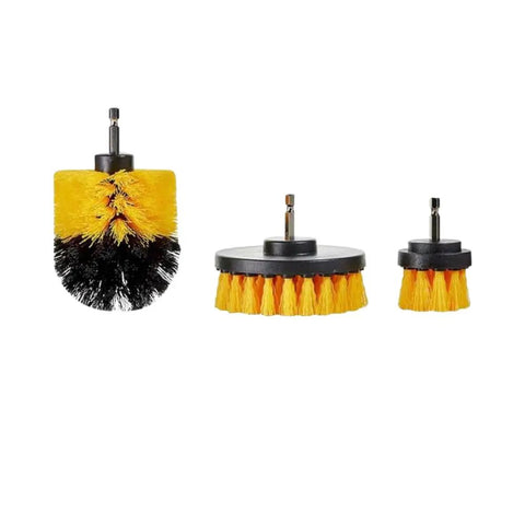Drill brush attachments from 12V Cordless Car Buffer And Drill Driver Kit With 3 Inch Mini Polisher, Two Speed Settings, Li Ion Batteries.
