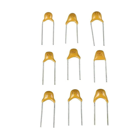 650-Piece Ceramic Capacitor Kit With 0.1uF To 10uF Values, 10 Percent Tolerance, Packed In A Handy Box For DIYers And Pro Electronics