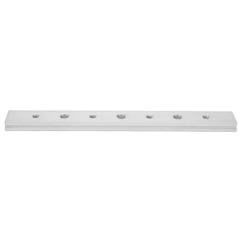 Heavy Duty Aluminum T Slot Miter Track Jig For Woodworkers, 200mm silver guide bar with mounting holes for precise cuts.