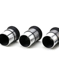 1.25 Inch Multi-Coated Telescope Eyepiece Set With Soft Eyecups 4mm 10mm And 20mm for Beginners and Pros, three eyepieces displayed.
