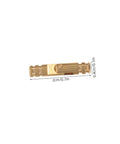 Close-up of a brass hinge from the 25 Piece Brass Concealed Jewelry Box Hinge Set With Invisible Barrel Design For Wooden Boxes And Cabinets