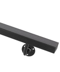 Premium Flush Handrail Set Stainless Steel Wall Mounted Indoor Outdoor Stair Railing With Heavy Duty Mounts Built Like A Tank And Rock Solid For Daily Projects, black square handrail detail.