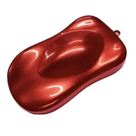 Pro Grade Mahogany Metallic Basecoat And Midcoat Paint in a Solid Gallon Dead Ready to Spray with Quality Reducer tossed in, glossy red sample.