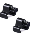 Heavy Duty Barn Door Stopper Set For 40mm Flat Tracks, Adjustable Spring Door Stops, Two Pack, black finish
