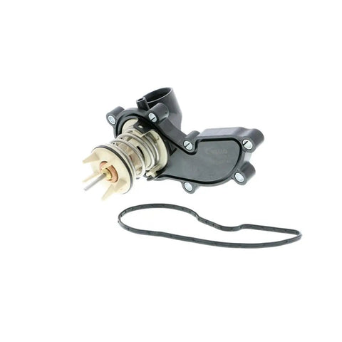 Heavy Duty Engine Coolant Thermostat Replacement Compatible With Volkswagen Touareg 2014 Audi A6 A7 Quattro 2009 To 2015 with housing and seal.
