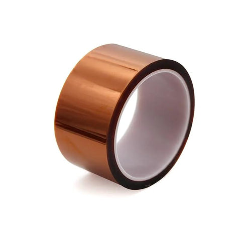 Two Pack High Temp Polyimide Kapton Style Heat Insulation Tape For 3D Printers, 33m Long By 5-40mm Wide, metallic brown