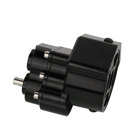 Beefed-Up All Metal Front Planetary Transmission With Prefixal Gearbox And Hardened Steel Drive Shaft For 1/10 RC Crawler Black