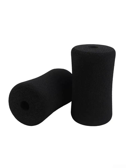 Gym Grade High-Density Foam Foot Pads For Weight Leg Extensions, 7 Inch Roller Pads With Black Tube Sponge Covers, 2 Pack
