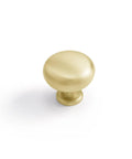 Brushed Gold Cabinet Knobs Round Brass Drawer Pulls Zinc Alloy 2 Pack for Kitchen Cupboards Bathrooms Dresser Cabinets Easy to Install