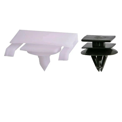 Body Side Rocker Molding Clips Kit Includes 20 Clips 10 White 10 Black For 9mm Hole Mounts DIY Friendly Easy Install Automotive Trim Fasteners For Rocker Panel Molding Replacement, white and black clips