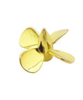 Four Blade Metal RC Boat Propeller 26mm Submerged With M3 Hub 3mm Thread Right Hand Left Hand RH LH Zinc Alloy Gold Color Plate