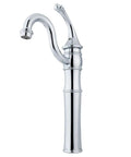 Georgian Vessel Sink Faucet in Polished Chrome Without Drain, Durable Brass Construction, 1.2 GPM Flow, Classic