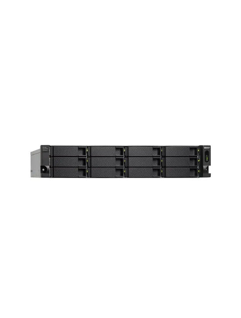 Heavy Duty Rackmount JBOD Enclosure Packing Twelve Roomy 3.5 Inch Drive Slots With Rock Solid Redundant PSU, front view.