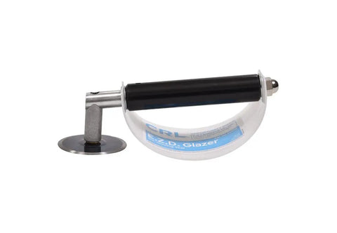 EZ1010 De Glazing Tool for Glass in Window Frames with Flat Blade That Slides Into the Glazing Pocket for Easy Bead Removal and Quick Window Glass Prep No Fuss, shown from side view with clear handle label.
