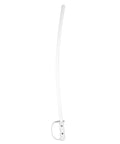 Samurai Color Guard Saber With White Blade, Durable Excalibur-Style Handle, Indestructible Blade For Pro Guard Members And Beginners