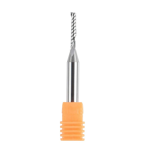 Single router bit from O Flute Spiral Upcut Router Bit Set Five Pieces, 1/4 Inch Shank With 1/8 Inch Cutting Diameter, full view